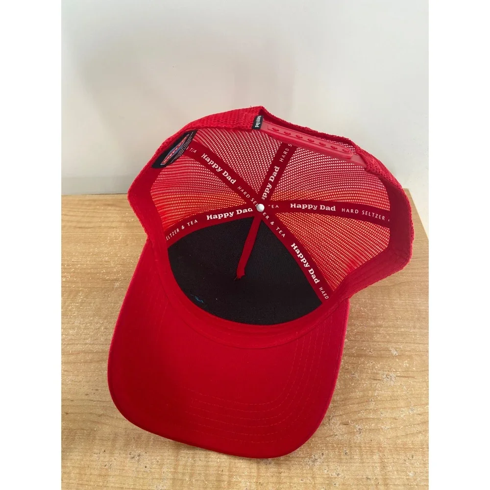 Happy Dad Hard Seltzer Red Trucker Hat Snapback Mesh Cap Nelk Boys Full Send